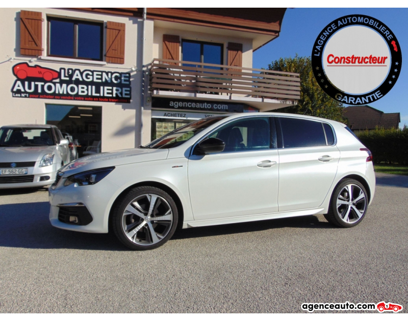 Achat voiture occasion, Auto occasion pas cher | Agence Auto Peugeot 308 130 CH GT LINE S&S EAT8 Blanc Année 2018 Automatique Diesel